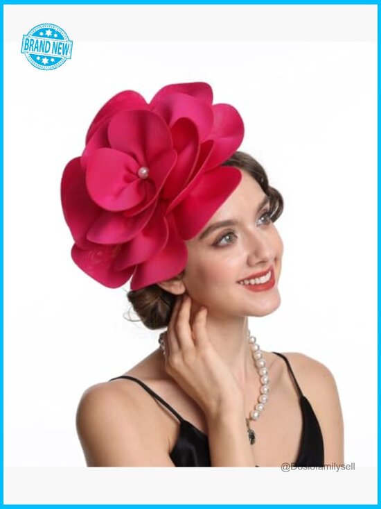 Feather Fascinator Hat with Veil Vintage Headpiece Wedding Party Headwear main image 4